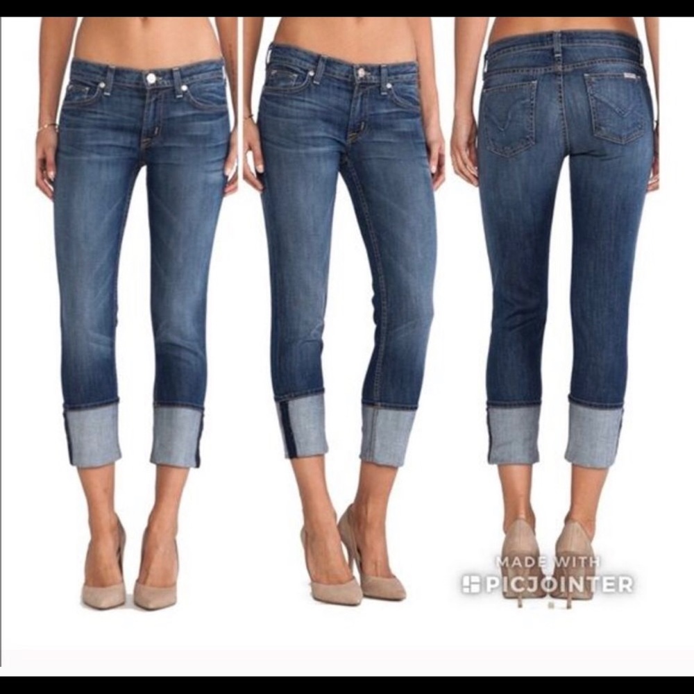 Hudson Muse crop Skinny jeans with 5 inch cuff